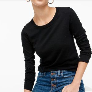 NEW NWT J. Crew Factory Cotton Teddie Sweater Color: Black Style#L1561